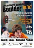 Encuentro abierto amistoso de Boulder pro viaje de Tom&aacute;s Vil&aacute; al Campeonato Mundial Juvenil 2011 