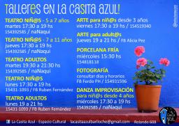 Cursos y Talleres para el 2017 en La Casita Azul