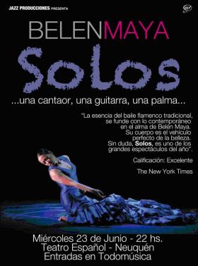 Bel&eacute;n Maya presentando su espect&aacute;culo Solos en Neuqu&eacute;n