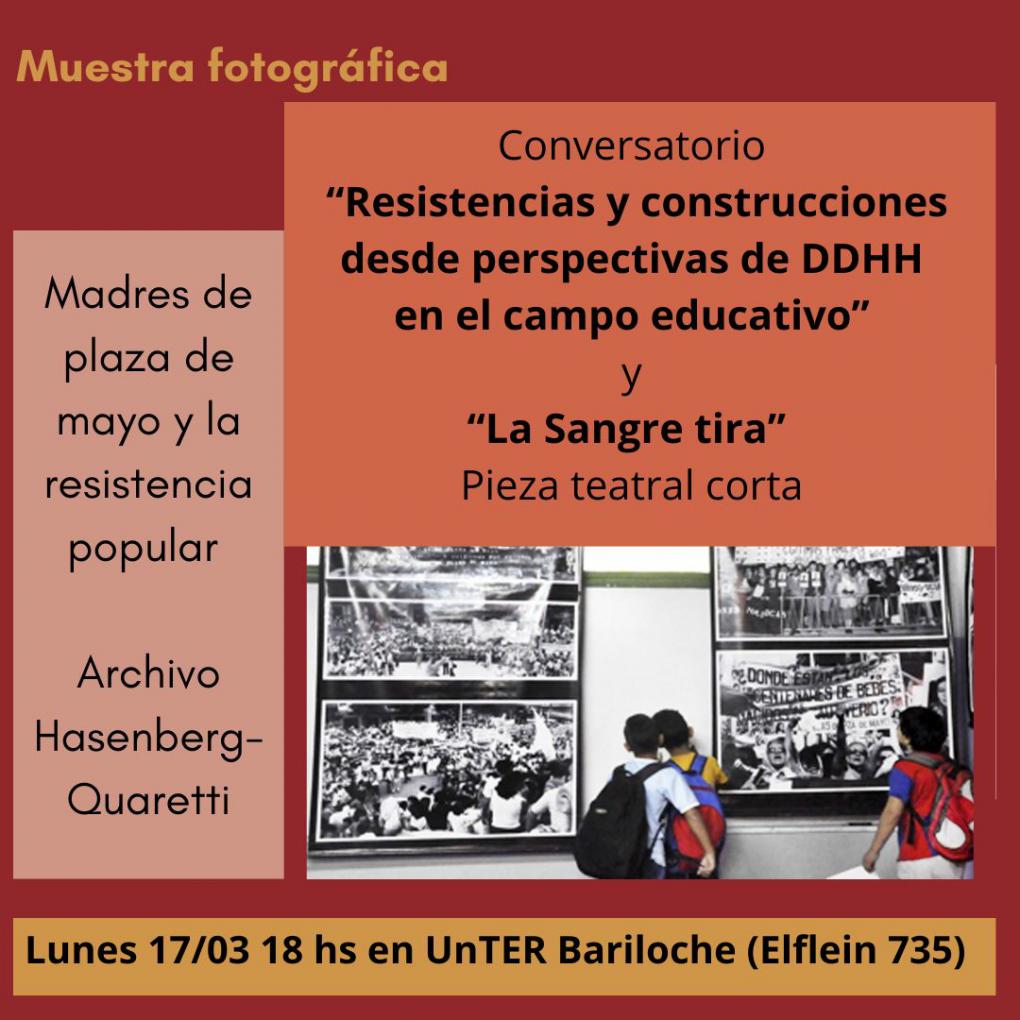  Conversatorio: &#147;Resistencias y construcciones desde perspectivas de DDHH en el campo educativo&#148;