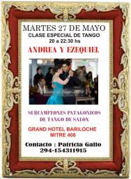 TANGO. Clase Especial a cargo de ANDREA ARRIAGADA Y EZEQUIEL RUIZ RAMIREZ,