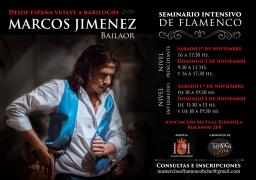 MARCOS JIMENEZ VUELVE A BARILOCHE PARA OFRECER UN SEMINARIO INTENSIVO DE FLAMENCO