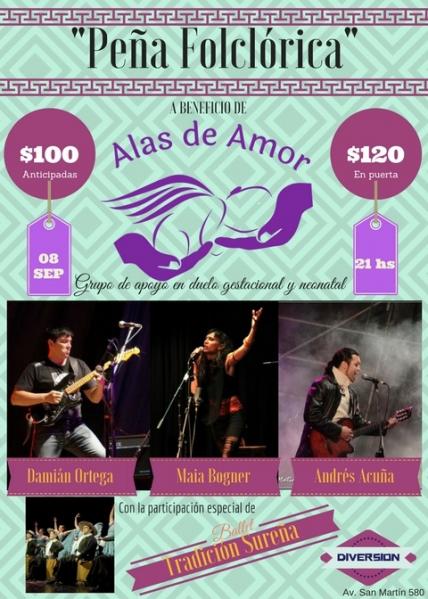 Se viene la Pe&ntilde;a folcl&oacute;rica organizada por la Fundaci&oacute;n Alas de Amor 