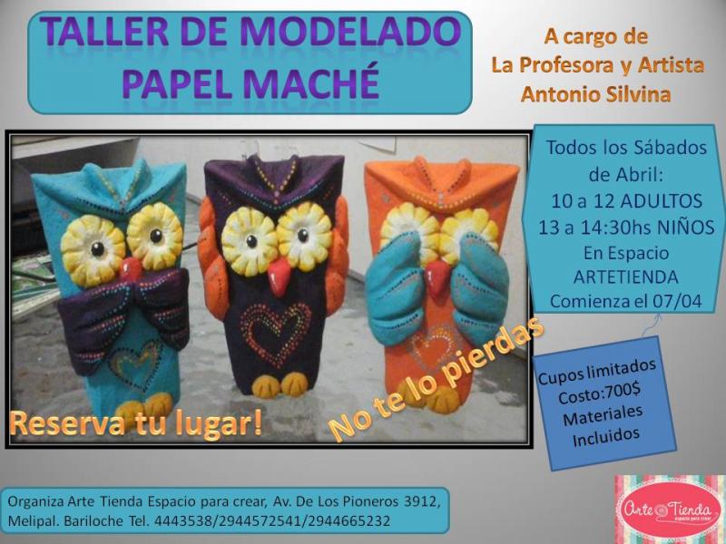 Taller de modelado con papel mach&eacute; para ni&ntilde;os y adultos