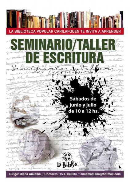 Seminario-taller de escritura en la Bib. Pop. Carilafquen