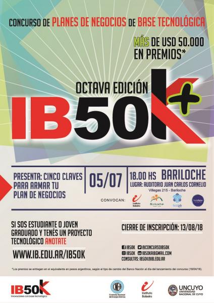 Charla en Bariloche. IB50K: 5 claves para armar tu plan de negocios