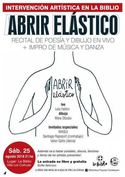 ABRIR EL&Aacute;STICO: Recital de poes&iacute;a y dibujo en vivo