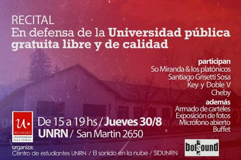 Recital en Defensa de la Universidad P&uacute;blica