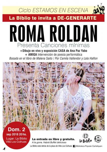 Ciclo 'Estamos en escena': Roma Rold&aacute;n presenta Canciones M&iacute;nimas