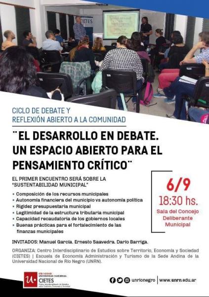 Ciclo de reflexi&oacute;n: 'El desarrollo en debate. Un espacio abierto para el pensamiento cr&iacute;tico'