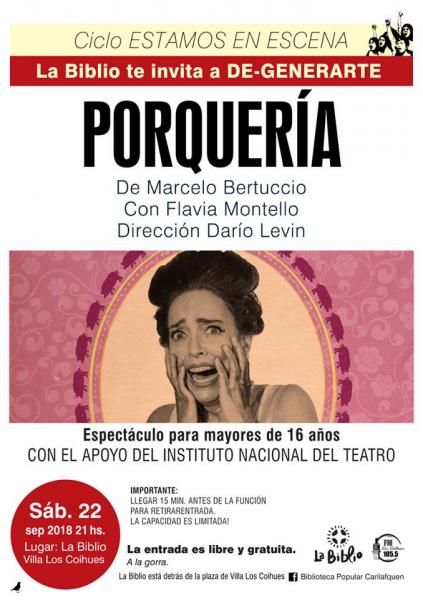 Ciclo Estamos en Escena presenta 'Porquer&iacute;a'