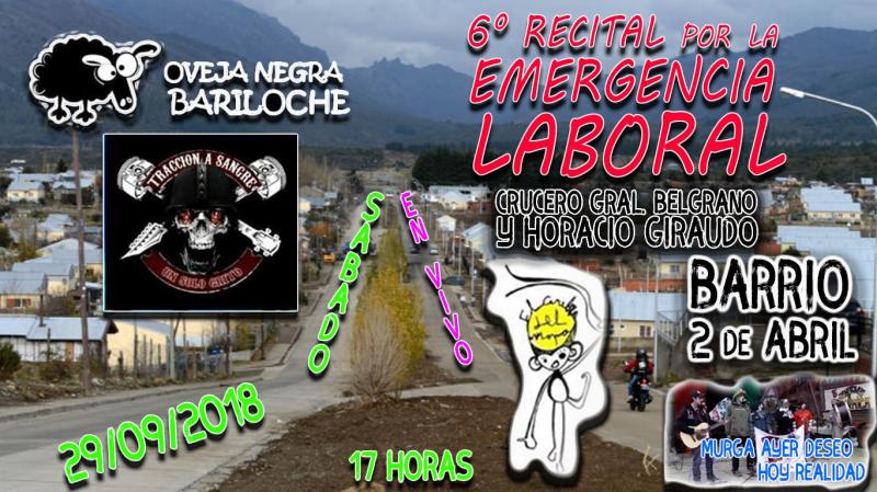 6&deg; Recital por la Emergencia Laboral en Bariloche