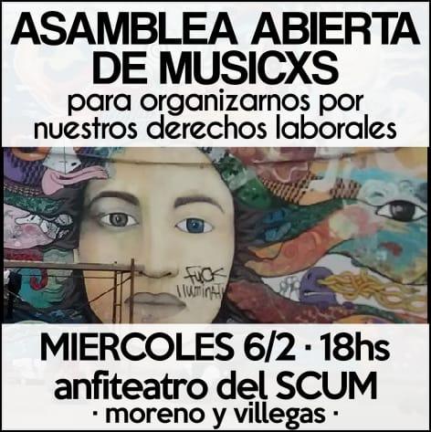 Asamblea abierta de m&uacute;sicxs