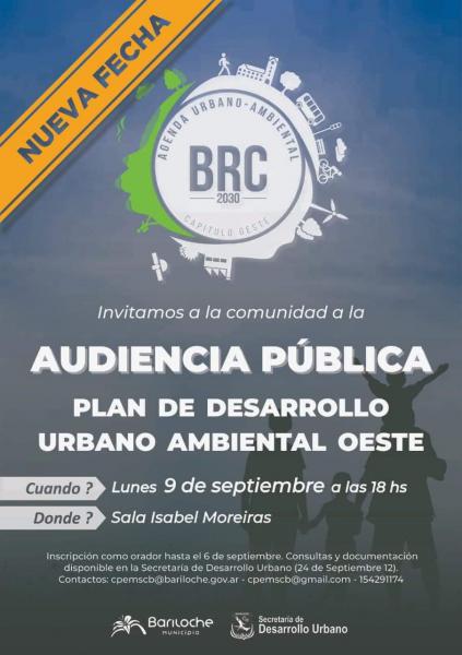 Audiencia P&uacute;blica por el Plan de desarrollo urbano integral del oeste