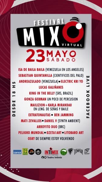 Festival MIX a la gorra virtual y a beneficio