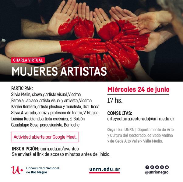 Charla Virtual: mujeres artistas