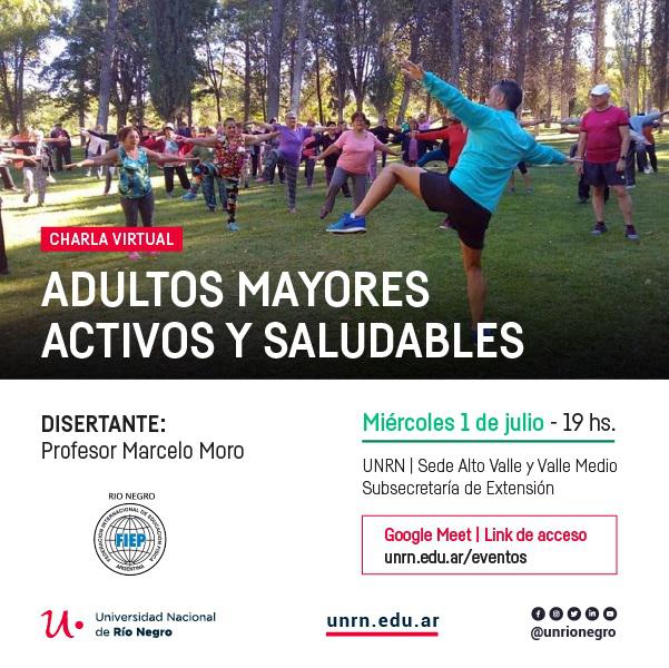 Charla: adultos mayores activos y saludables