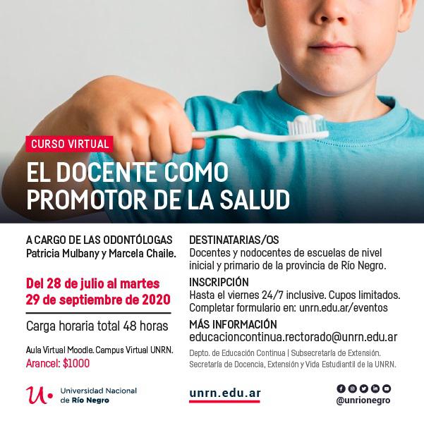 Curso virtual: el docente como promotor de la salud