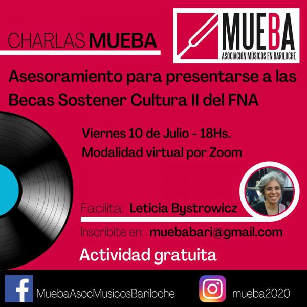 Charla virtual de asesoramiento sobre las Becas Sostener Cultura II del FNA