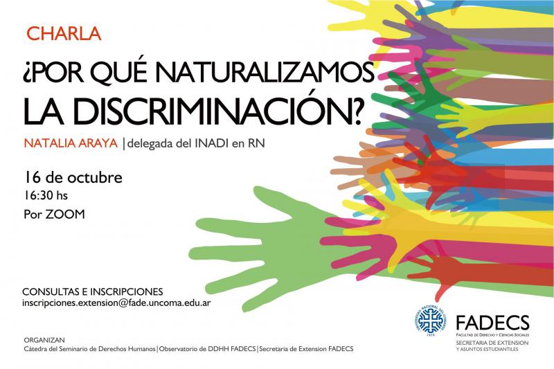 Charla INADI: &iquest;Por qu&eacute; naturalizamos la discriminaci&oacute;n?