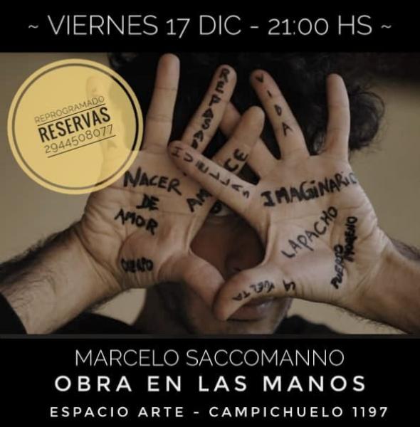 Marcelo Saccomanno presenta Obra en las manos