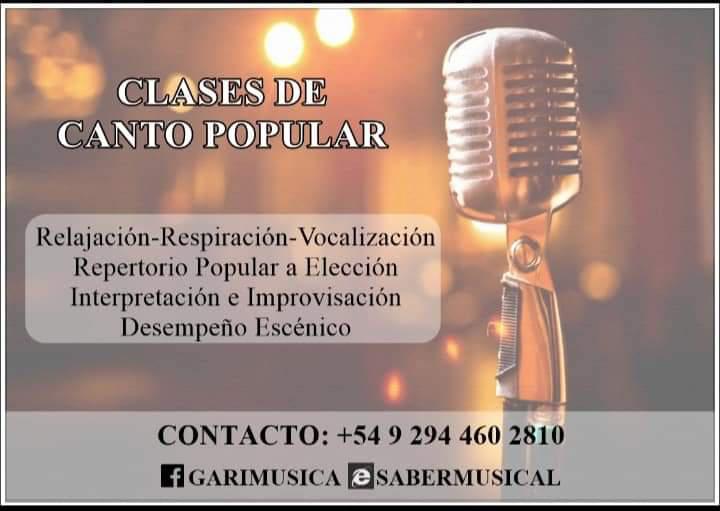 Clases de canto popular