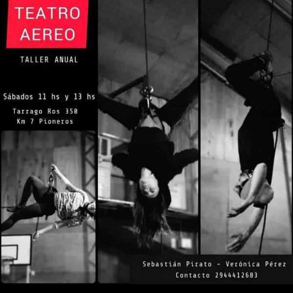 Clases de teatro a&eacute;reo con arnes