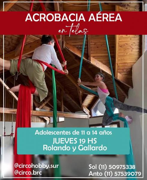 Acrobacia a&eacute;rea en telas