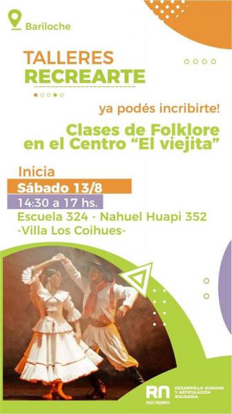 Clases de Folklore Gratuitas  en el Centro El Viejita.