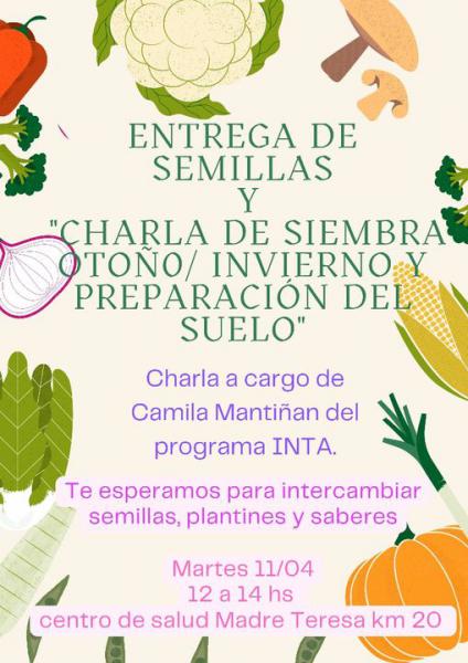 ENTREGA DE SEMILLAS Y CHARLA DE SIEMBRA 