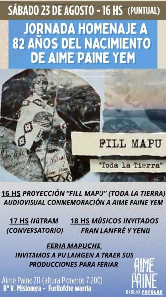 JORNADA HOMENAJE A 82 AÑOS DEL NACIMIENTO DE AIME PAINE YEM