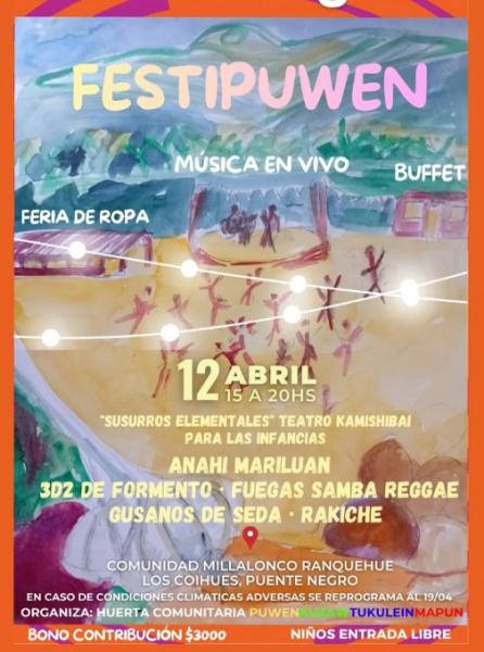 FESTIPUWEN MÚSICA EN VIVO BUFFET FERIA DE ROPA