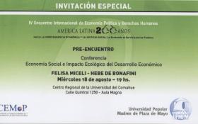 Conferencia sobre Econom&iacute;a social e impacto ecol&oacute;gico del desarrollo econ&oacute;mico