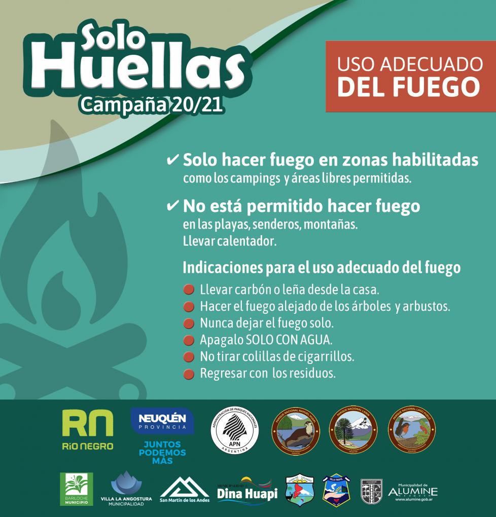 Campa&ntilde;a de prevenci&oacute;n &#147;Solo Huellas 20/21&#148;  El fuego es una herramienta necesaria, solo debe tener un uso responsable