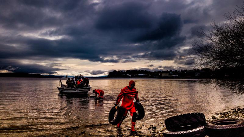 Operativo de limpieza conjunta en el Lago Nahuel Huapi