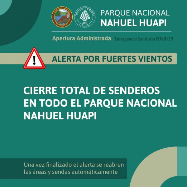 Cierre total de senderos por alerta meteorol&oacute;gico