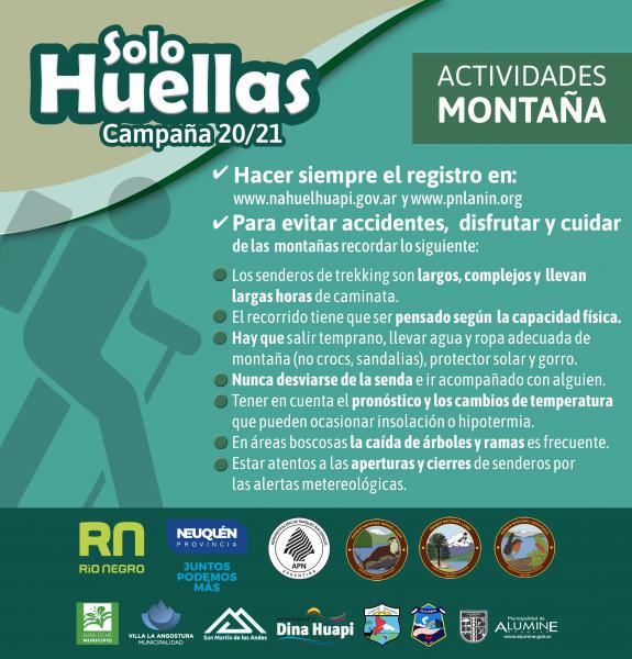 Campa&ntilde;a de prevenci&oacute;n Solo Huellas 20/21 Prevenci&oacute;n y cuidados al realizar actividades en la monta&ntilde;a