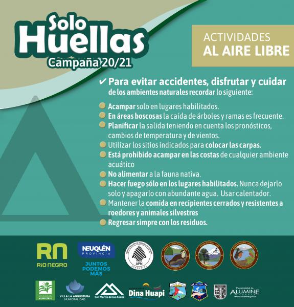 Campa&ntilde;a de prevenci&oacute;n Solo Huellas 20/21  Camping y actividades al aire libre