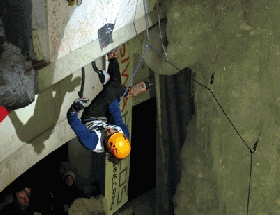 El circuito de escalada en hielo, en vivo