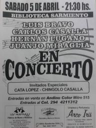 Luis Bravo - Carlos Casalla - Hern&aacute;n Lugano - Juan Miraglia en concierto