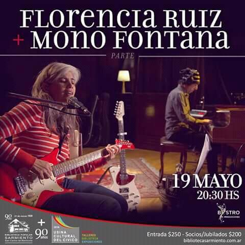 Florencia Ruiz y Mono Fontana presentan su disco 'Parte'