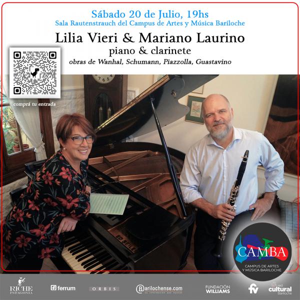 D&uacute;o Laurino-Vieri: obras para clarinete y piano