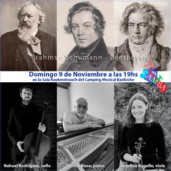 TRÍO Bisso (piano), Rodríguez (cello) y Bugallo (viola)