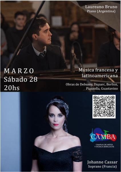 De la mélodie française a la pasión sudamericana | Laureano Bruno (Arg) Piano & Johanne Cassar (Fr) Soprano