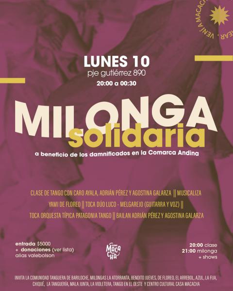 MILONGA A BENEFICIO DE LA COMARCA