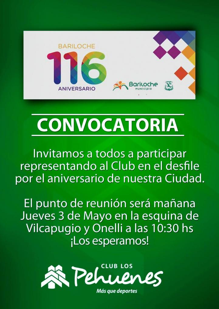 Convocatoria Aniversario de nuestra ciudad