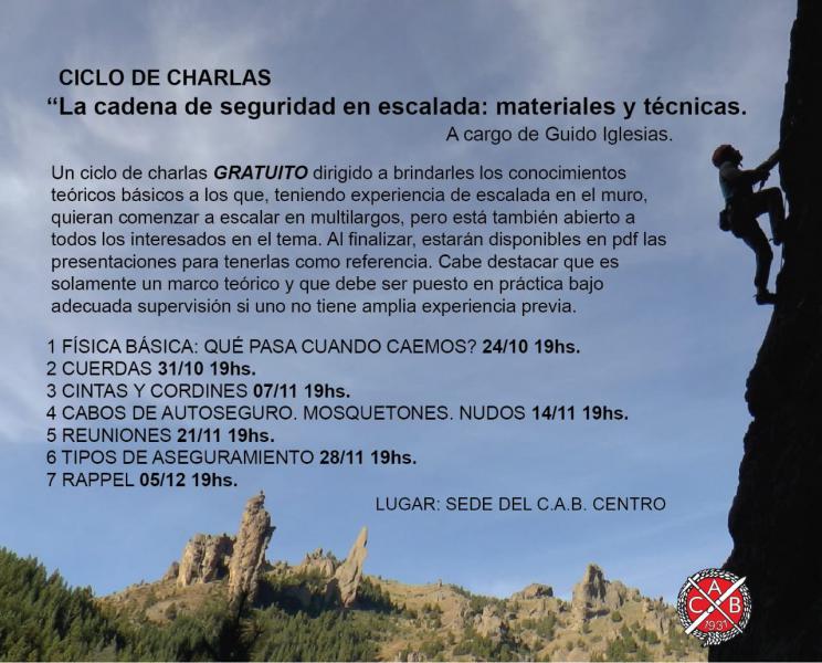 Ciclo de charlas sobre escalada