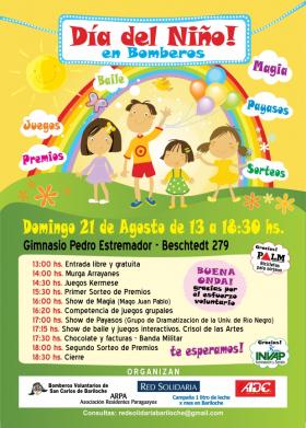 Dia del Ni&ntilde;o en Bomberos por Red Solidaria Bariloche