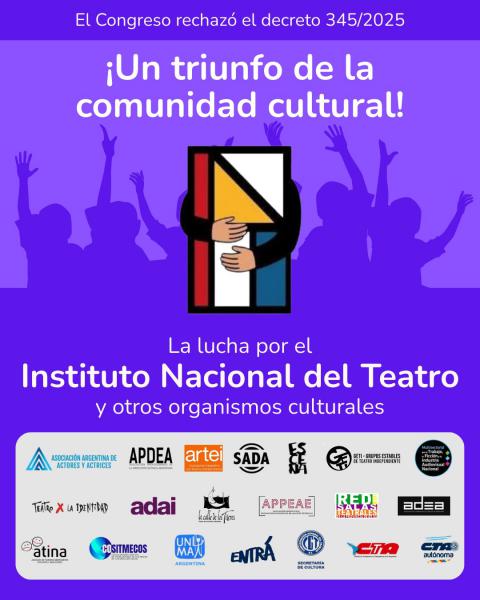 Con la fuerza de la comunidad cultural, el Congreso rechazó el decreto 345/2025