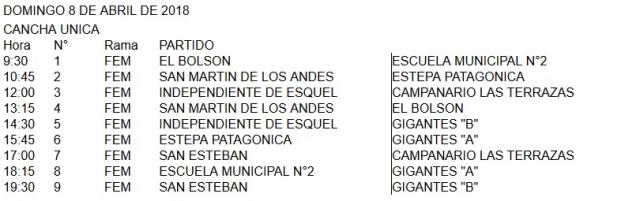 Fixture para este domingo